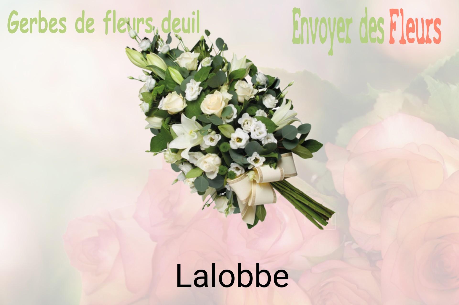 Gerbe de fleurs de deuil livrée à Lalobbe